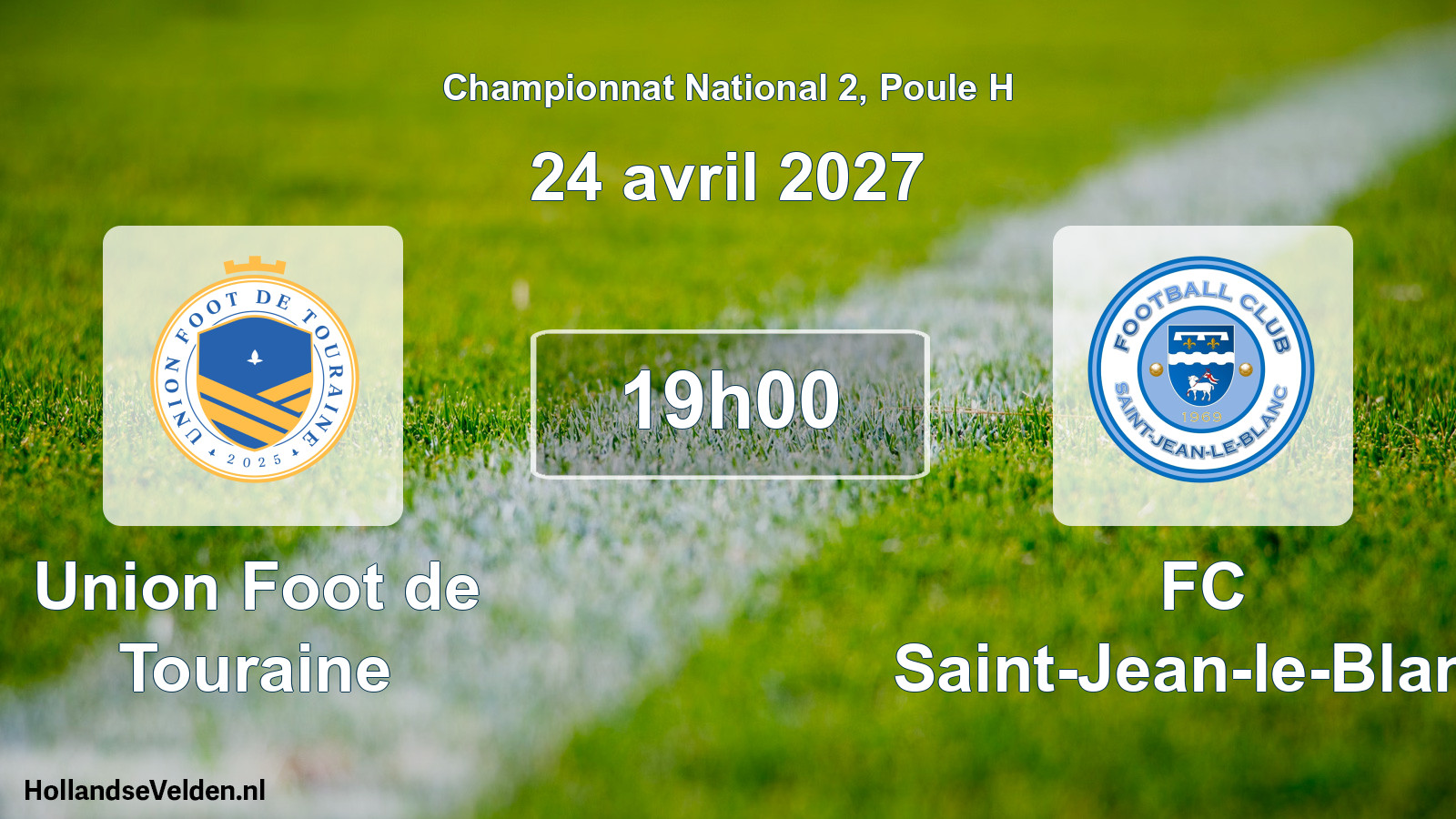 Geplande wedstrijd: Union Foot de Touraine - FC Saint-Jean-le-Blanc (24 april 2027)