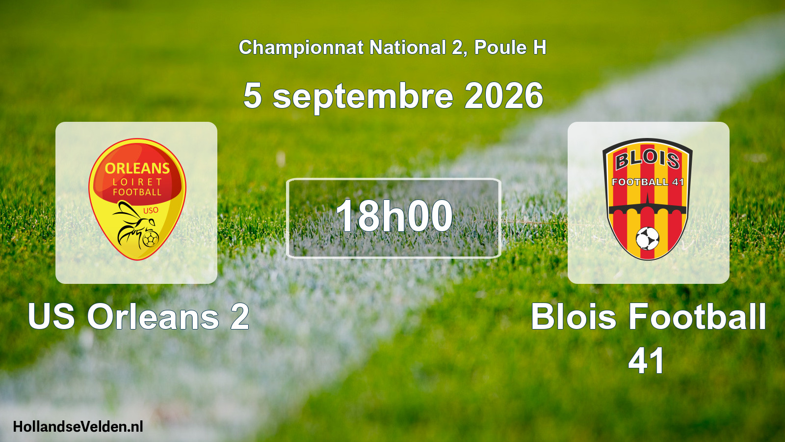 Scheduled Match: US Orleans 2 - Blois Football 41 (5 September 2026)