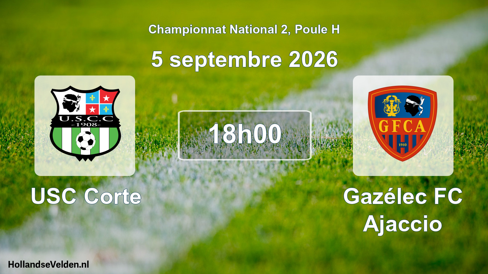 Scheduled Match: USC Corte - Gazélec FC Ajaccio (5 September 2026)