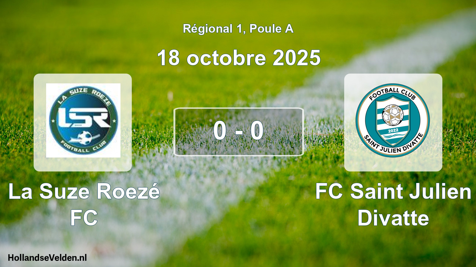 Gespeelde wedstrijd: La Suze Roezé FC - FC Saint Julien Divatte 0 - 0 (18 oktober 2025)