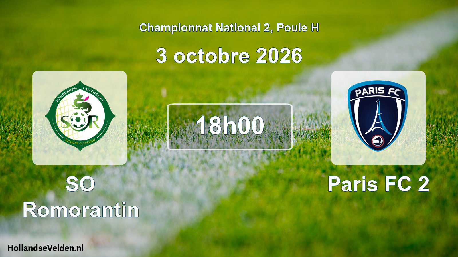 Scheduled Match: SO Romorantin - Paris FC 2 (3 October 2026)