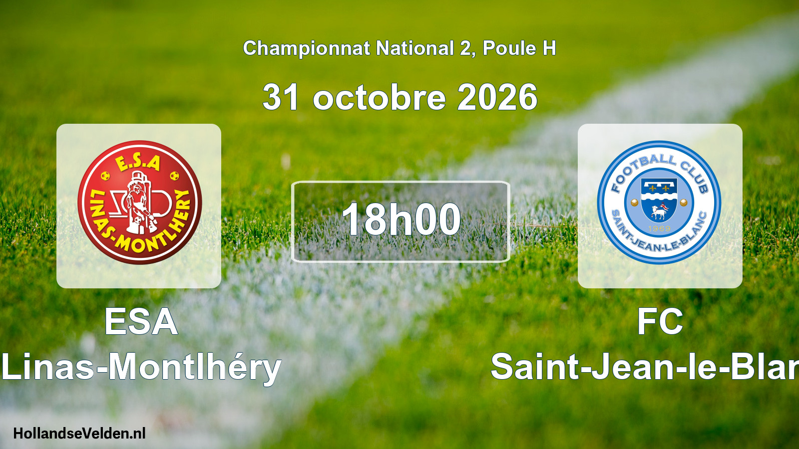 Scheduled Match: ESA Linas-Montlhéry - FC Saint-Jean-le-Blanc (31 October 2026)
