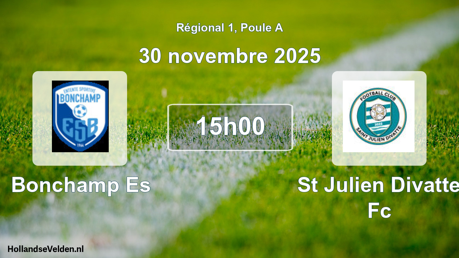 Scheduled Match: Bonchamp Es - St Julien Divatte Fc (30 November 2025)