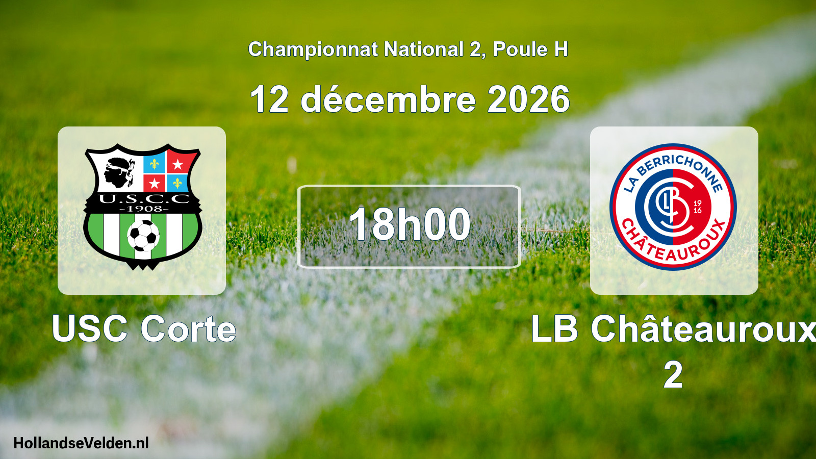 Scheduled Match: USC Corte - LB Châteauroux 2 (12 December 2026)