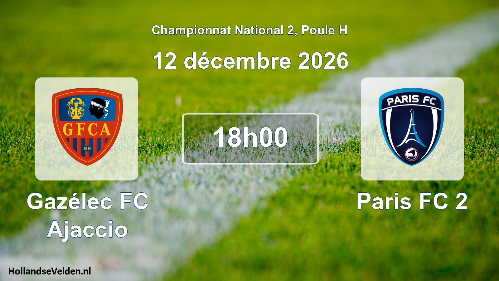 Scheduled Match: Gazélec FC Ajaccio - Paris FC 2 (12 December 2026)