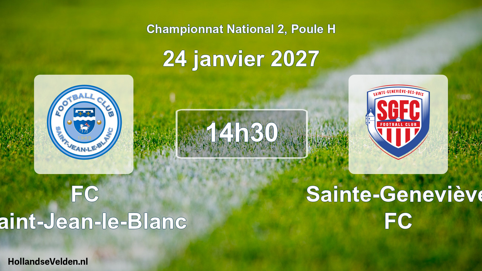 Scheduled Match: FC Saint-Jean-le-Blanc - Sainte-Geneviève FC (24 January 2027)