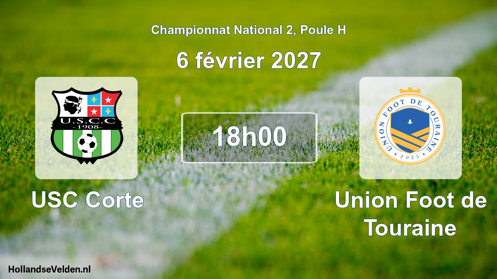 Geplande wedstrijd: USC Corte - Union Foot de Touraine (6 februari 2027)
