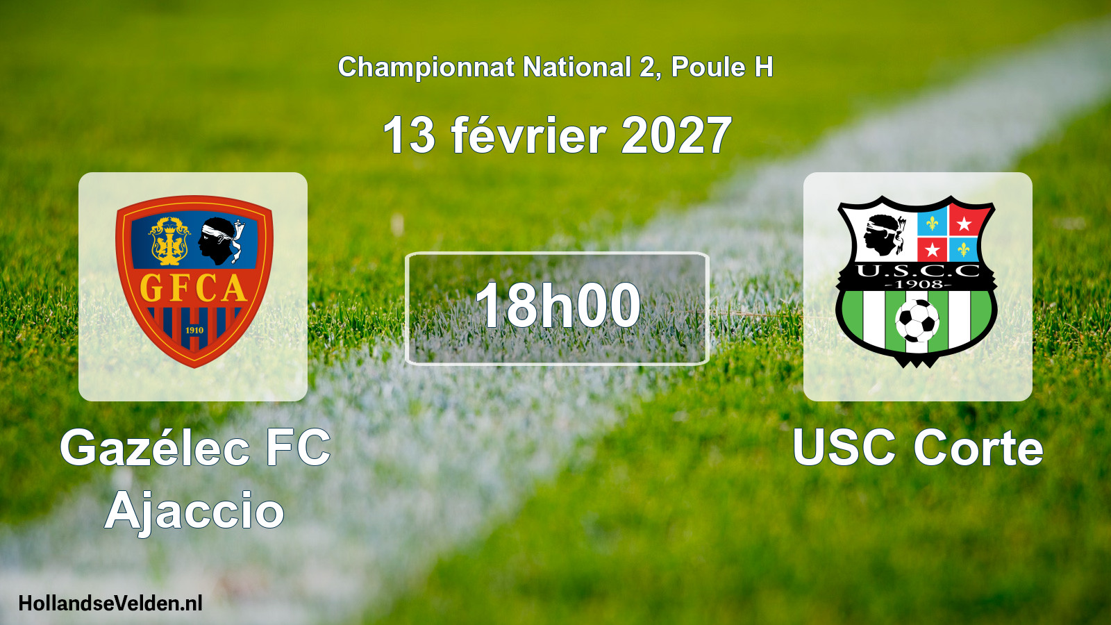 Scheduled Match: Gazélec FC Ajaccio - USC Corte (13 February 2027)