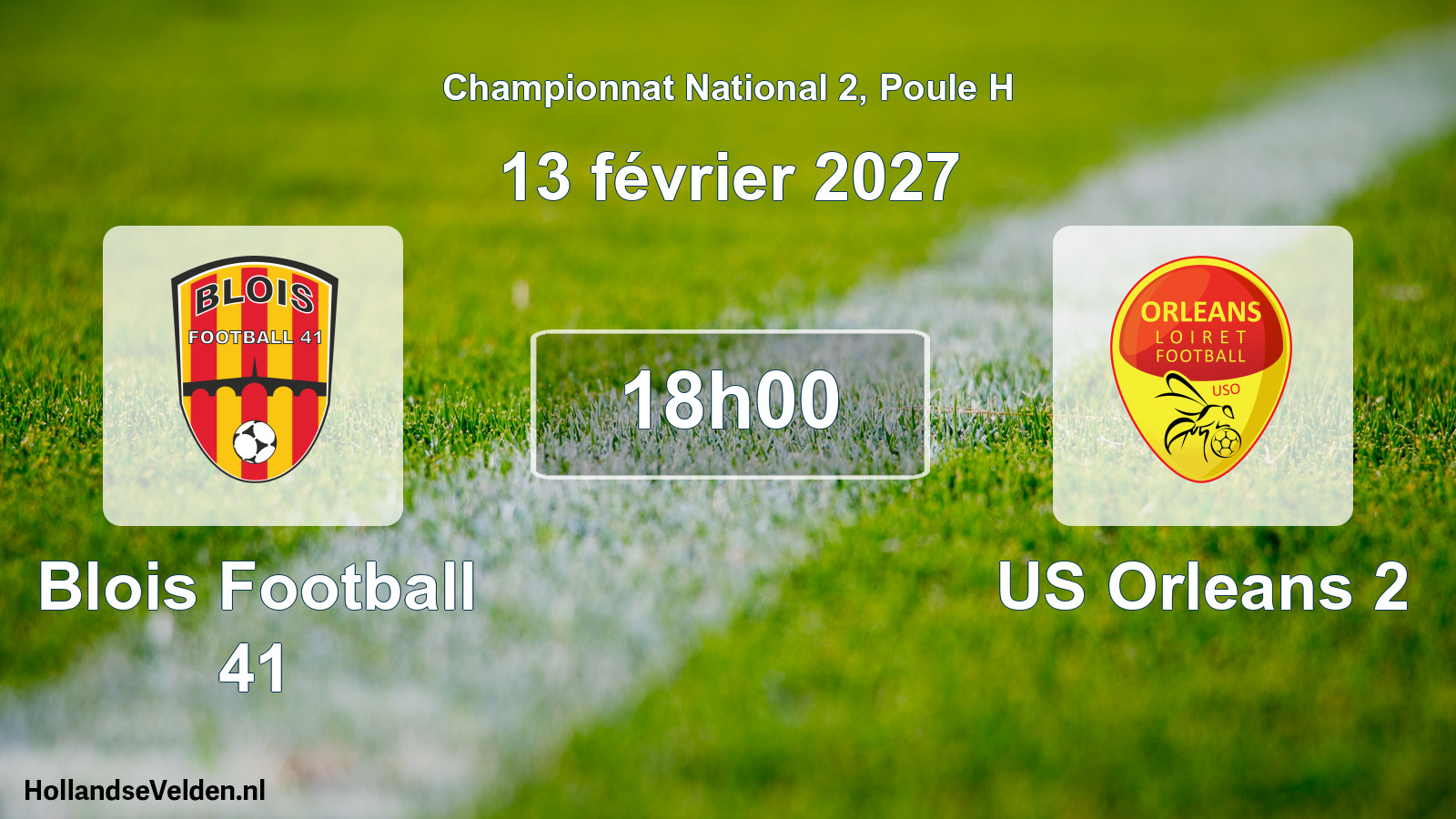 Match programmé: Blois Football 41 - US Orleans 2 (13 février 2027)