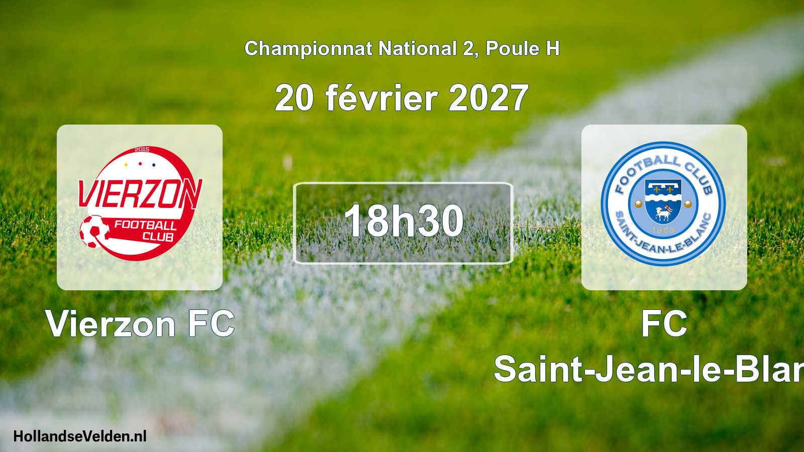 Match programmé: Vierzon FC - FC Saint-Jean-le-Blanc (20 février 2027)