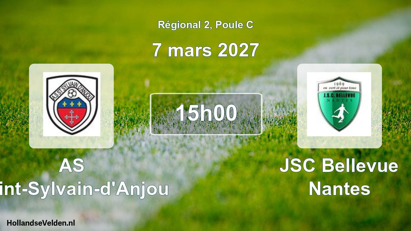 Match programmé: AS Saint-Sylvain-d'Anjou - JSC Bellevue Nantes (7 mars 2027)