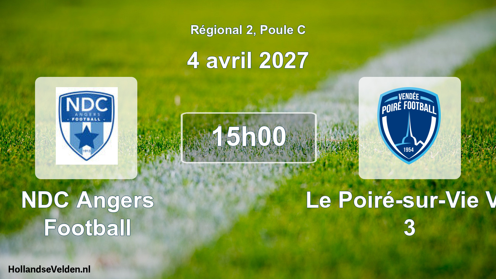 Scheduled Match: NDC Angers Football - Le Poiré-sur-Vie VF 3 (4 April 2027)