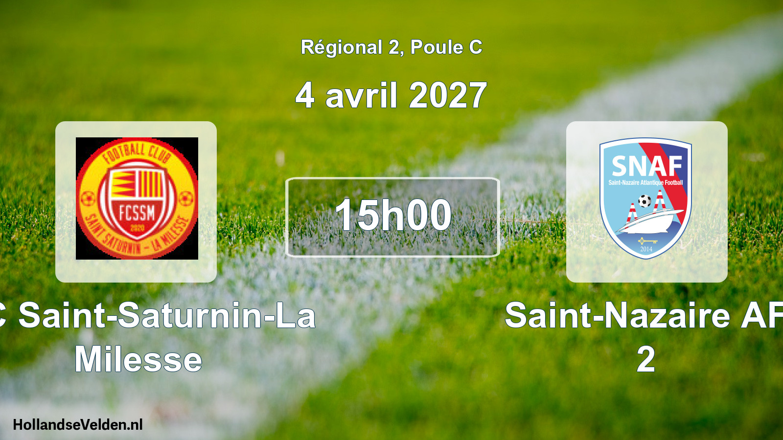 Match programmé: FC Saint-Saturnin-La Milesse - Saint-Nazaire AF 2 (4 avril 2027)