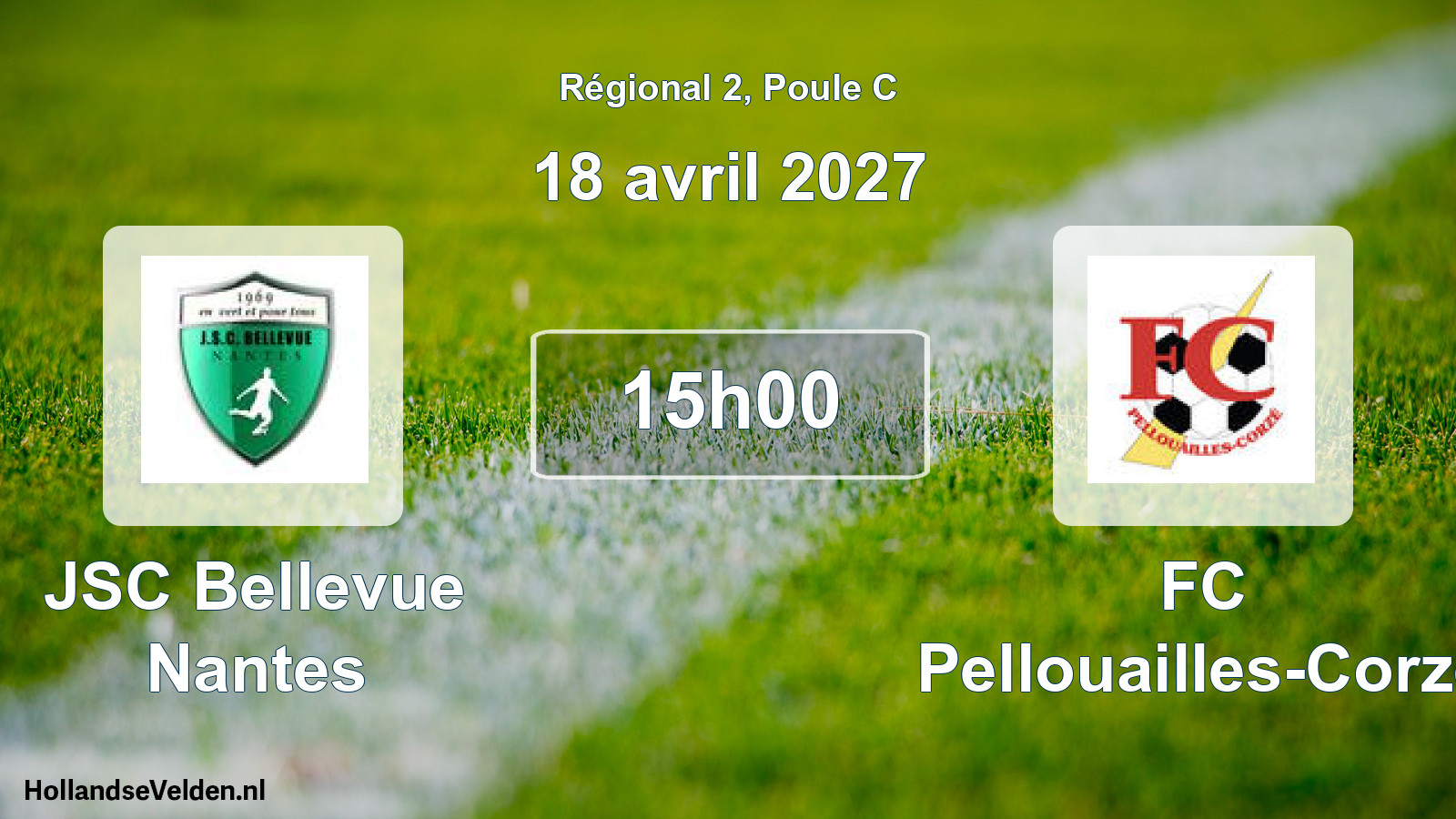 Scheduled Match: JSC Bellevue Nantes - FC Pellouailles-Corzé (18 April 2027)