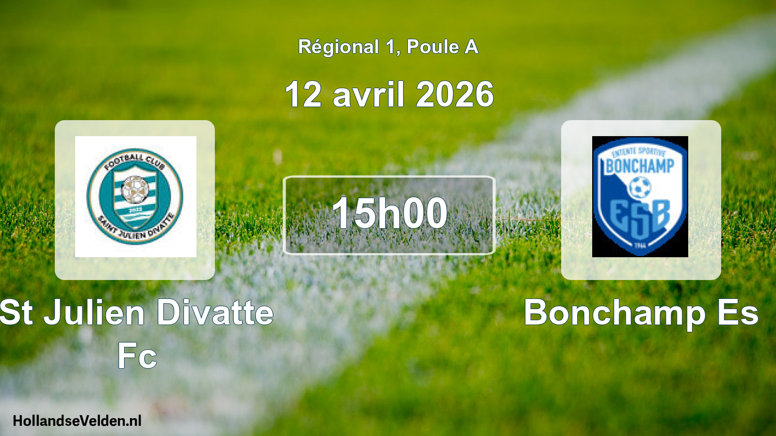 Scheduled Match: St Julien Divatte Fc - Bonchamp Es (12 April 2026)