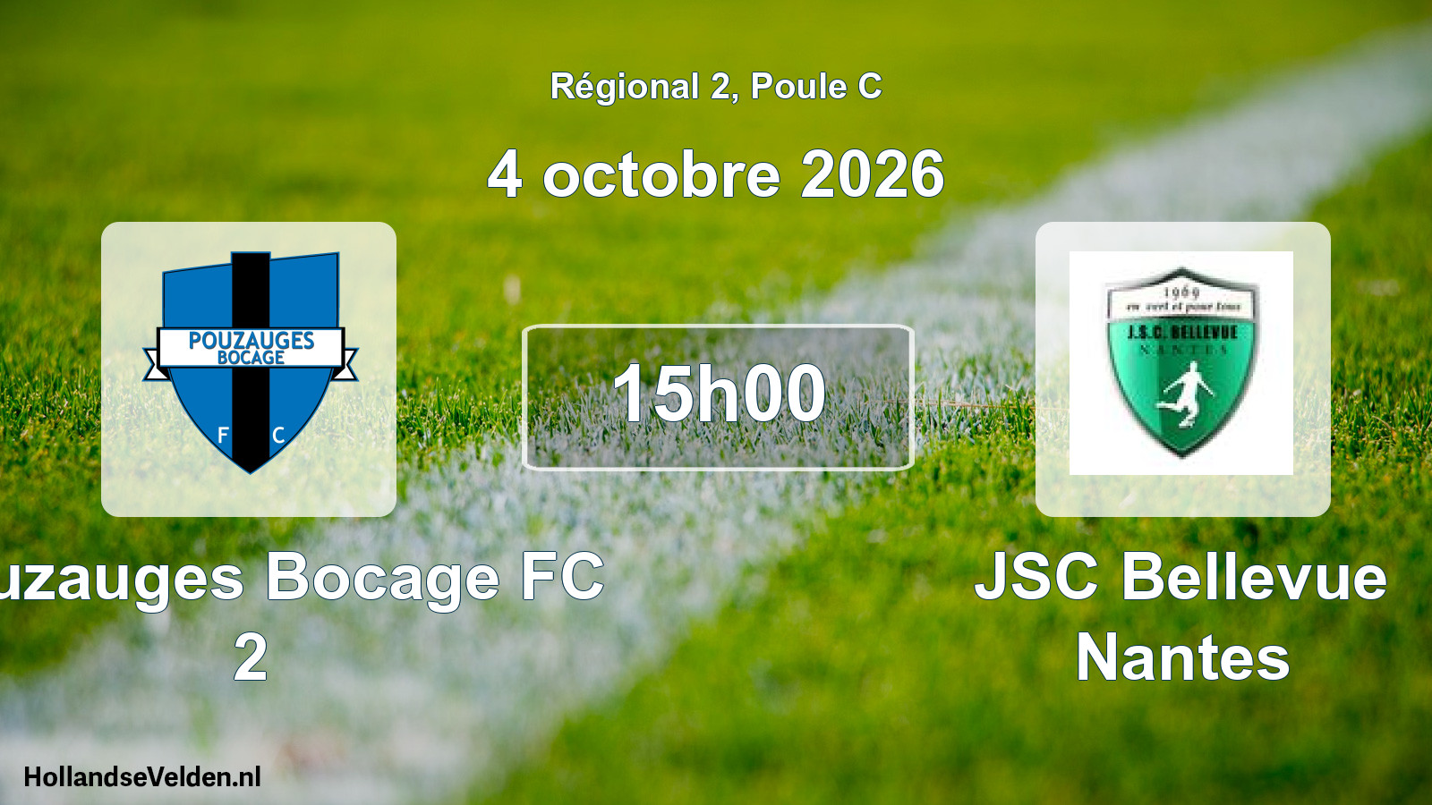 Scheduled Match: Pouzauges Bocage FC 2 - JSC Bellevue Nantes (4 October 2026)