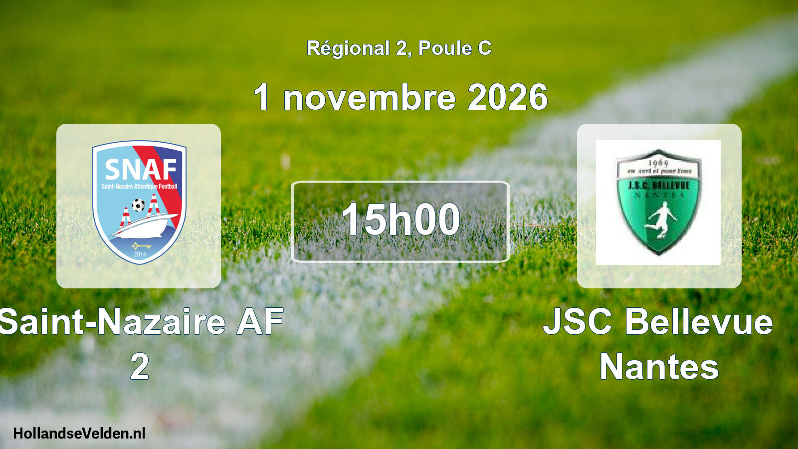 Scheduled Match: Saint-Nazaire AF 2 - JSC Bellevue Nantes (1 November 2026)