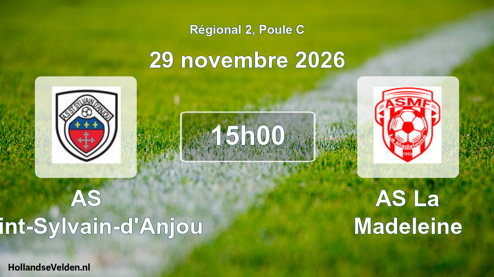 Scheduled Match: AS Saint-Sylvain-d'Anjou - AS La Madeleine (29 November 2026)