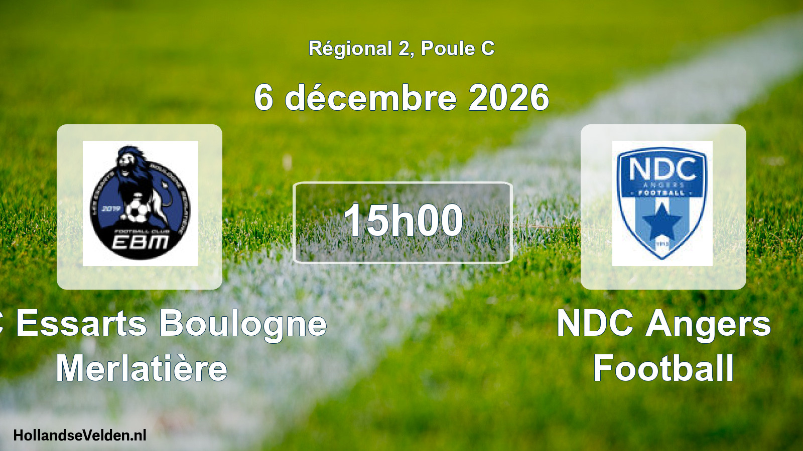 Scheduled Match: FC Essarts Boulogne Merlatière - NDC Angers Football (6 December 2026)
