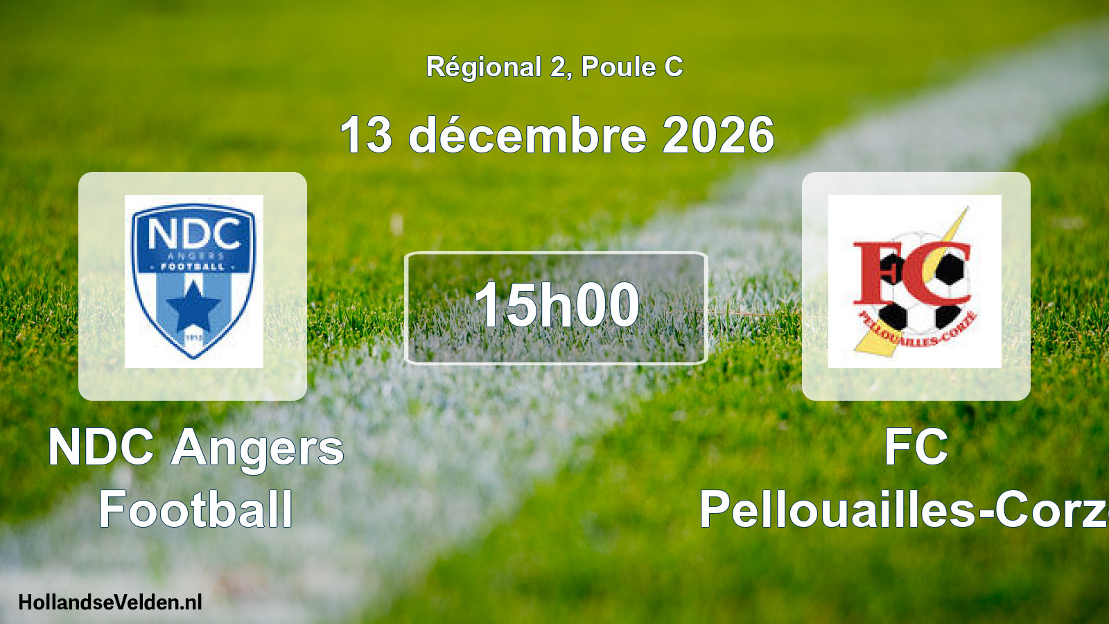 Scheduled Match: NDC Angers Football - FC Pellouailles-Corzé (13 December 2026)