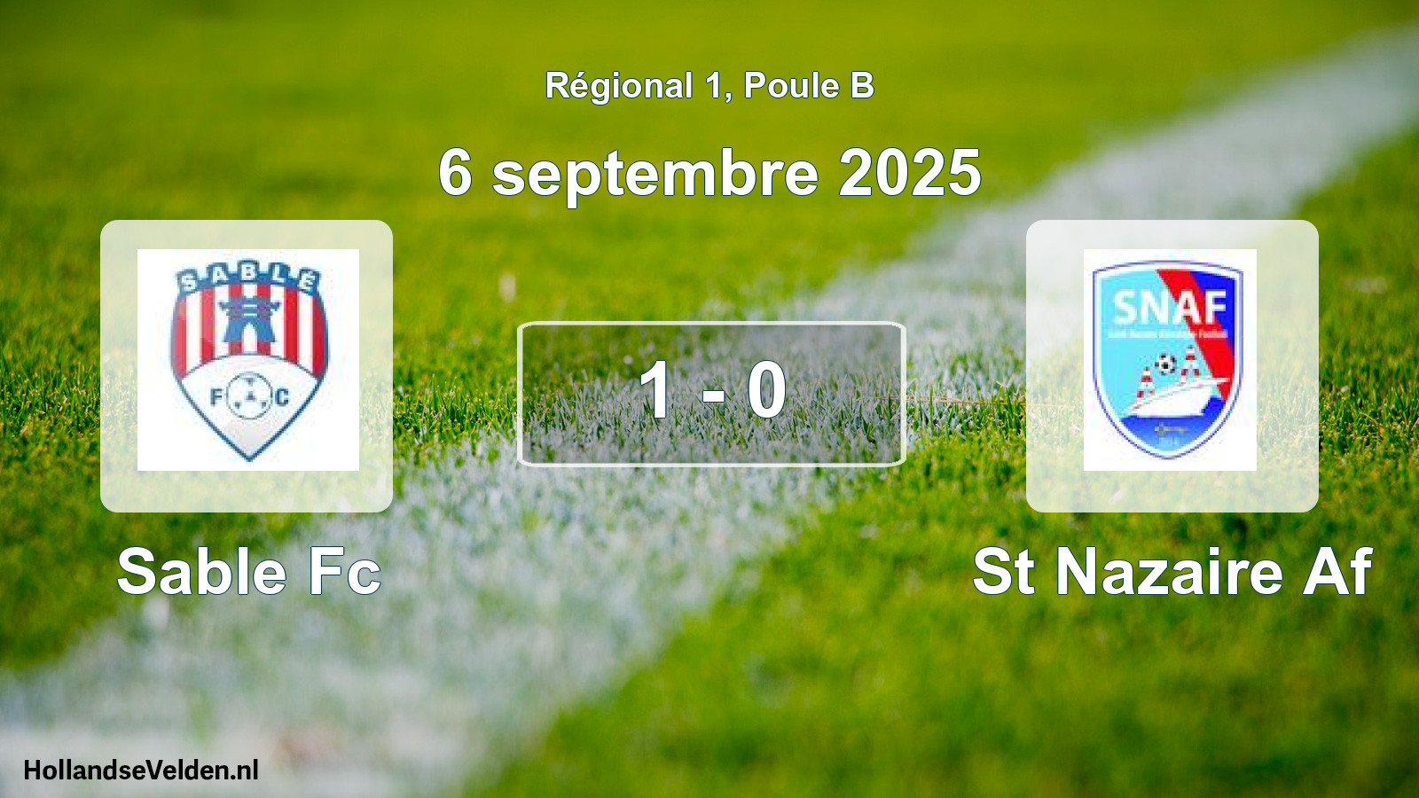Total number of matches played: Sable Fc - St Nazaire Af 1 - 0 (6 September 2025)