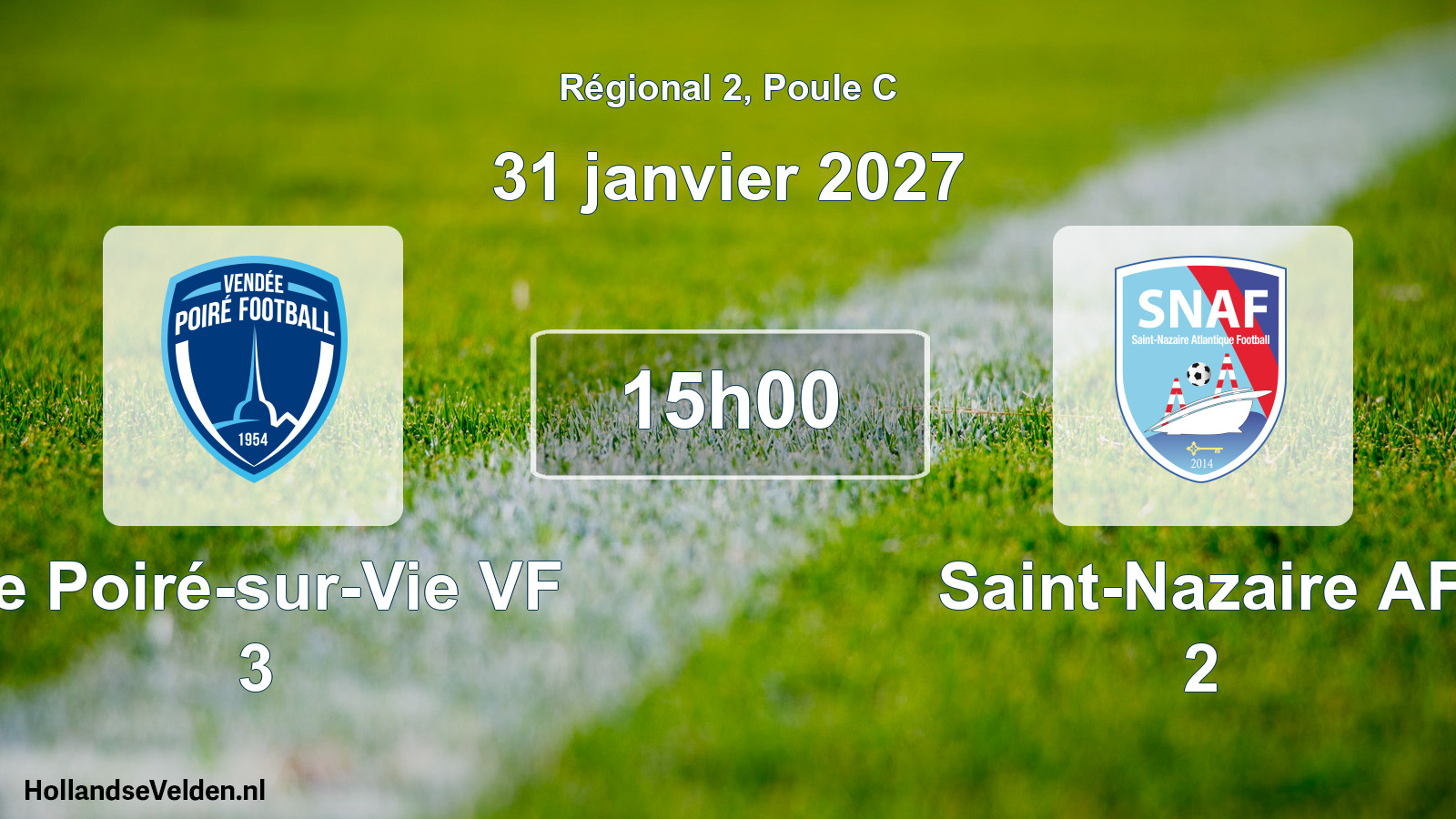 Scheduled Match: Le Poiré-sur-Vie VF 3 - Saint-Nazaire AF 2 (31 January 2027)