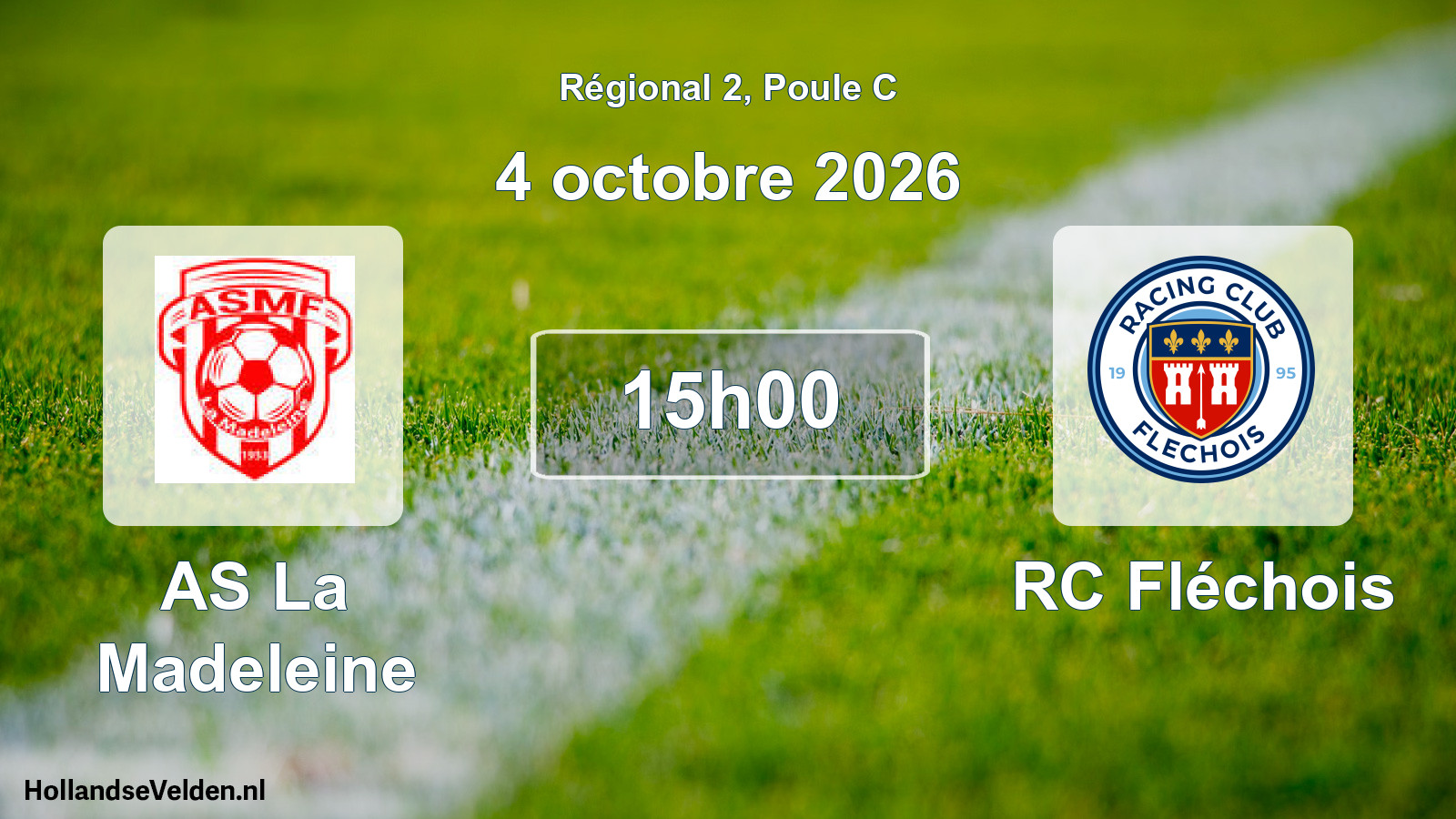 Scheduled Match: AS La Madeleine - RC Fléchois (4 October 2026)