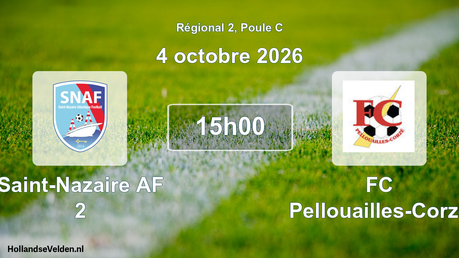 Scheduled Match: Saint-Nazaire AF 2 - FC Pellouailles-Corzé (4 October 2026)