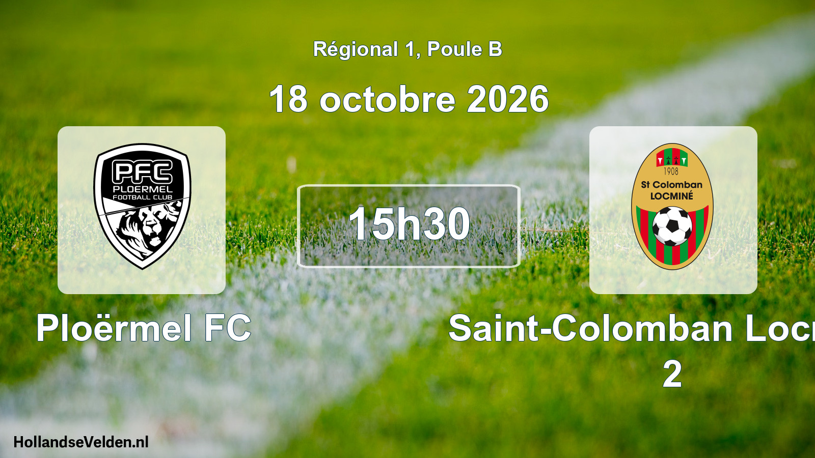 Geplande wedstrijd: Ploërmel FC - Saint-Colomban Locminé 2 (18 oktober 2026)