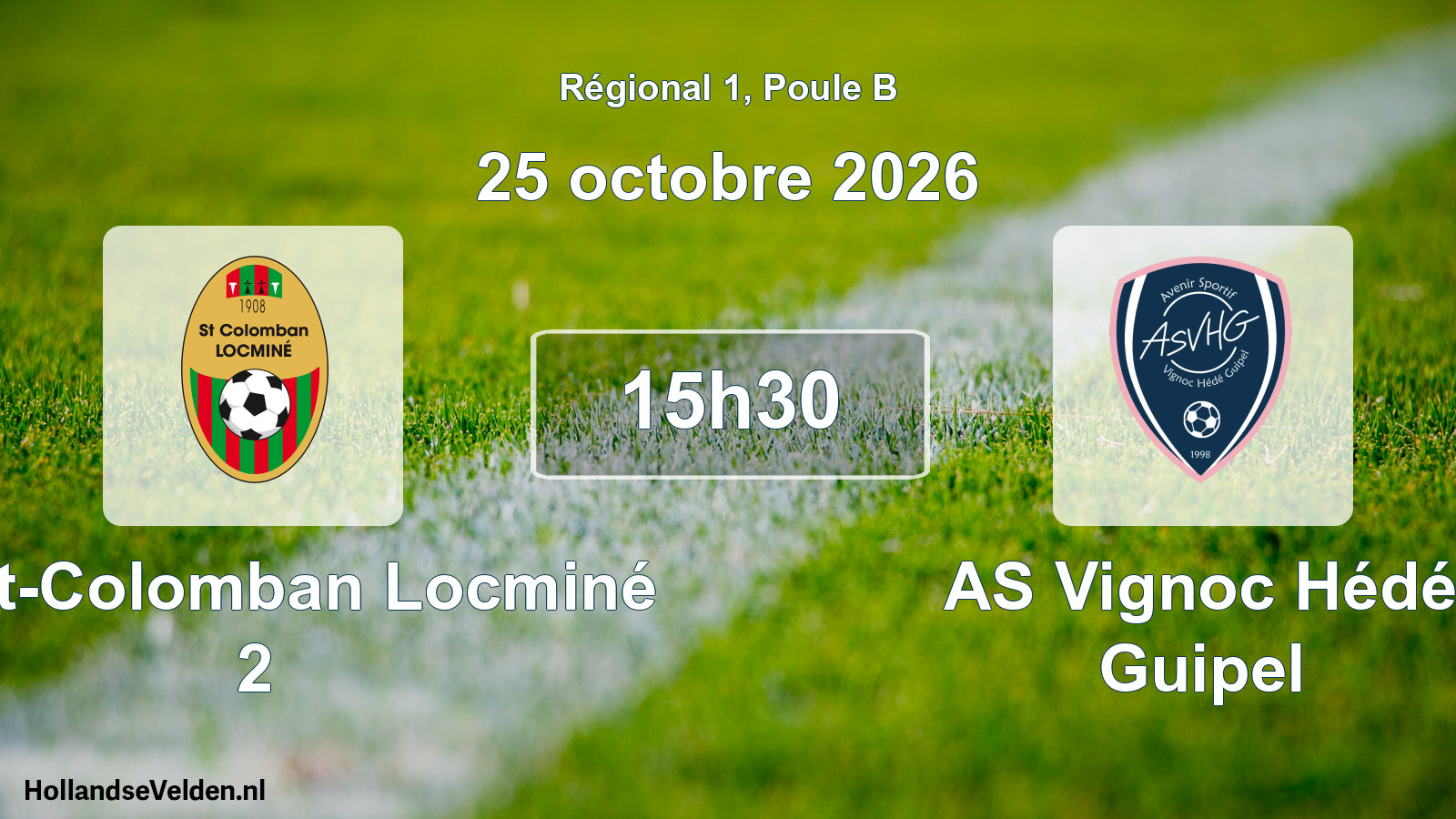 Scheduled Match: Saint-Colomban Locminé 2 - AS Vignoc Hédé Guipel (25 October 2026)