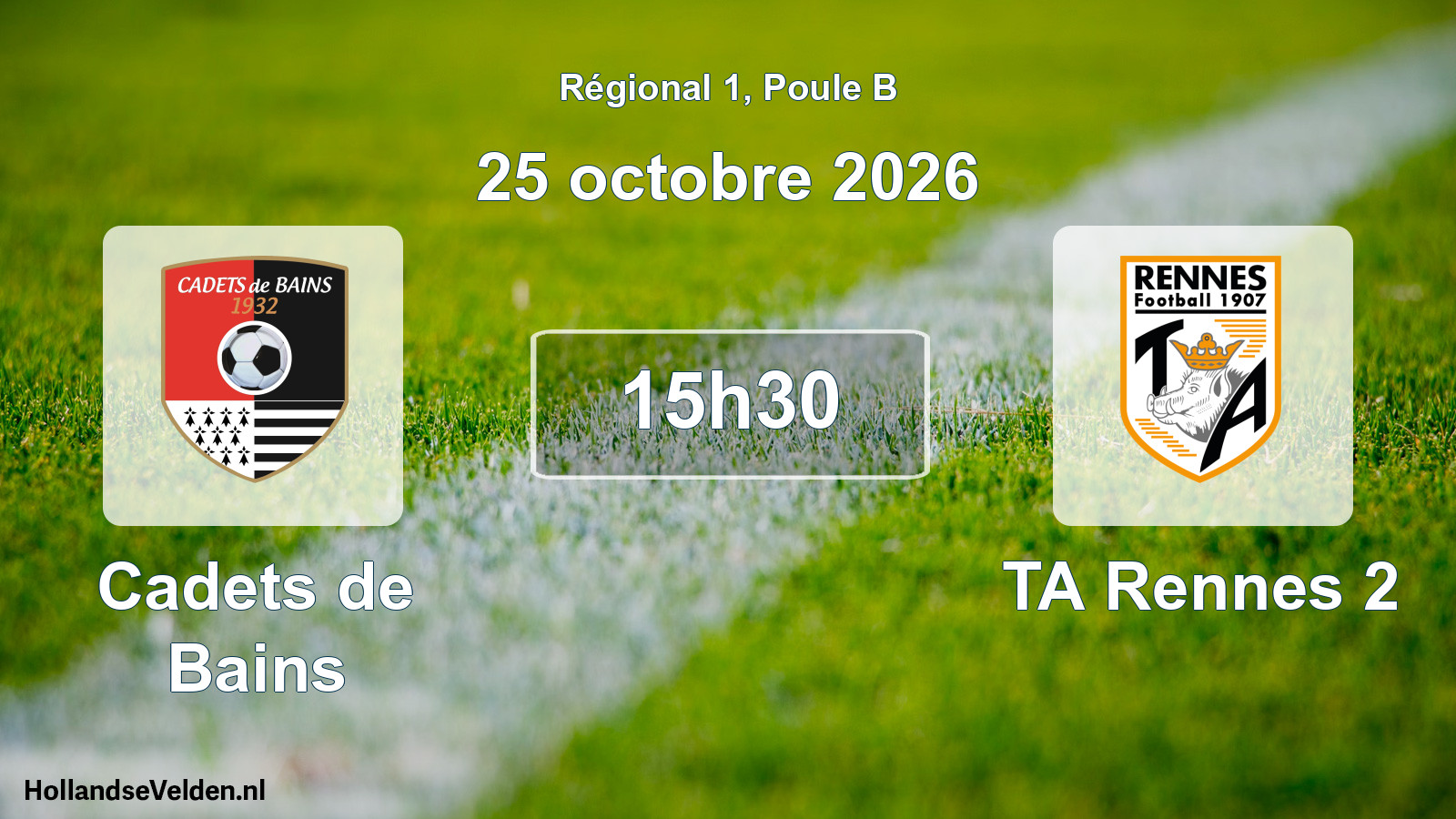 Scheduled Match: Cadets de Bains - TA Rennes 2 (25 October 2026)