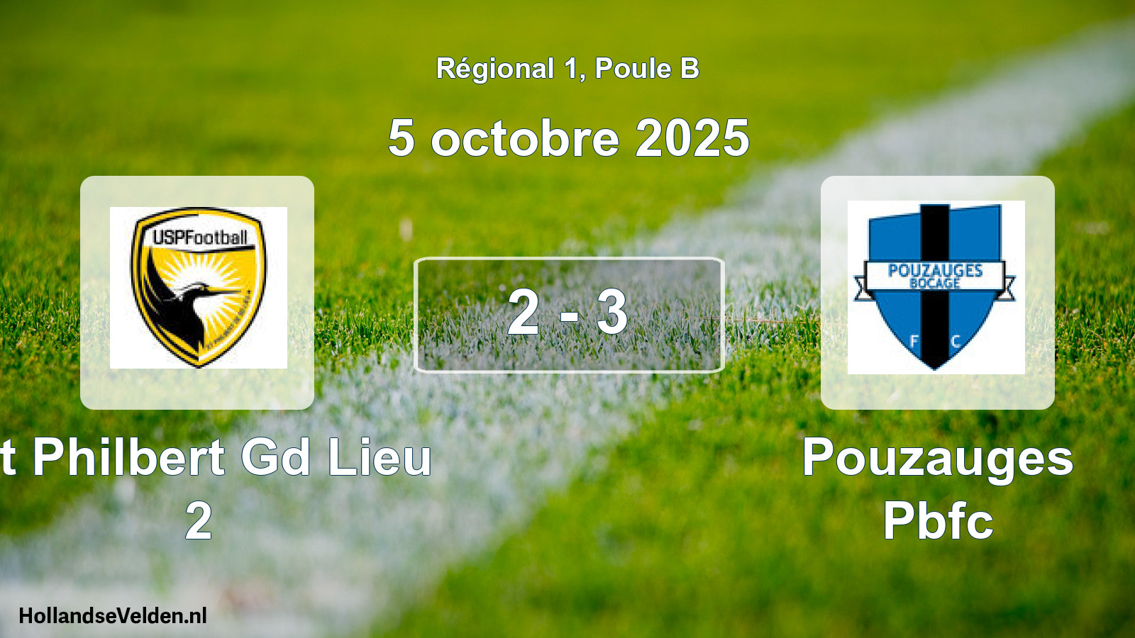 Total number of matches played: St Philbert Gd Lieu 2 - Pouzauges Pbfc 2 - 3 (5 October 2025)