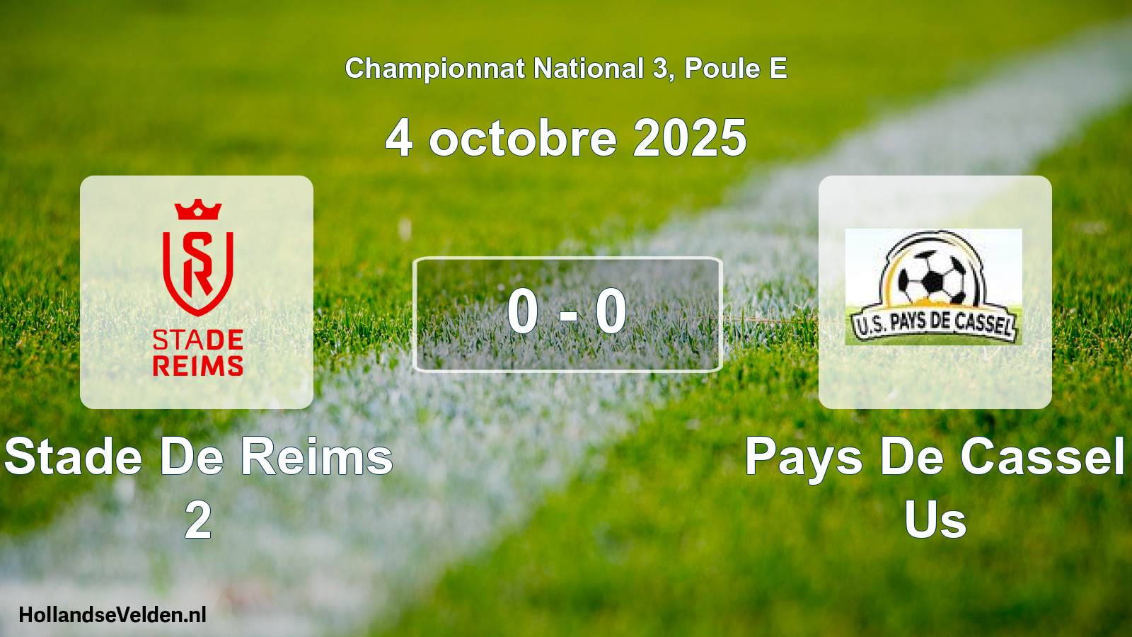 Gespeelde wedstrijd: Stade De Reims 2 - Pays De Cassel Us 0 - 0 (4 oktober 2025)