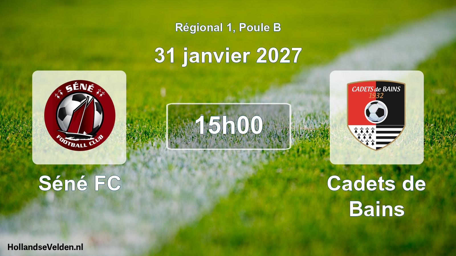 Scheduled Match: Séné FC - Cadets de Bains (31 January 2027)