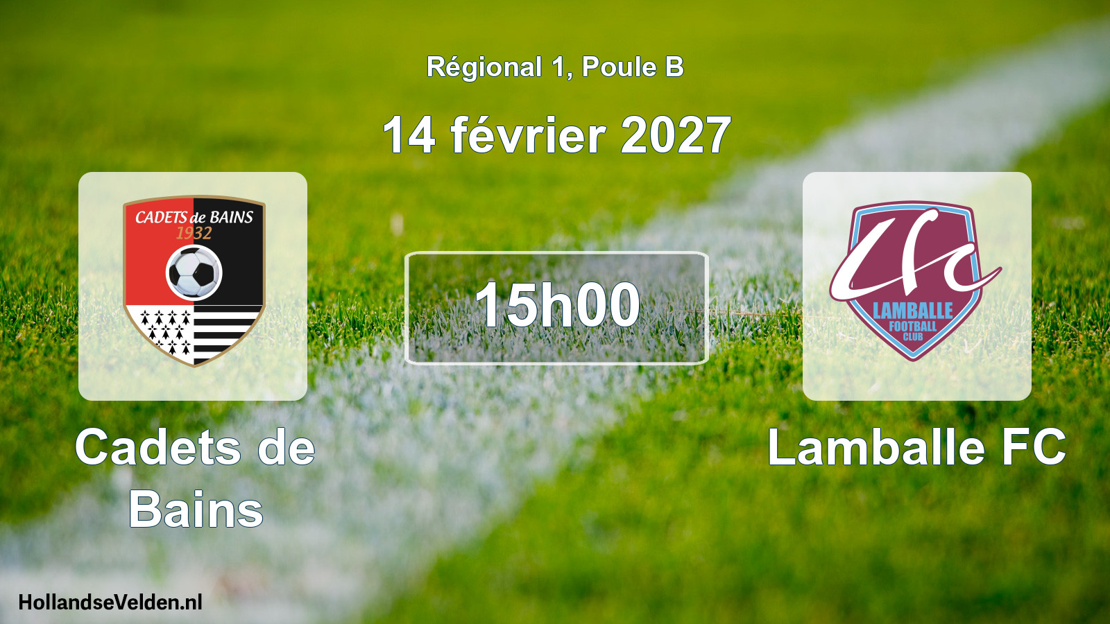 Scheduled Match: Cadets de Bains - Lamballe FC (14 February 2027)
