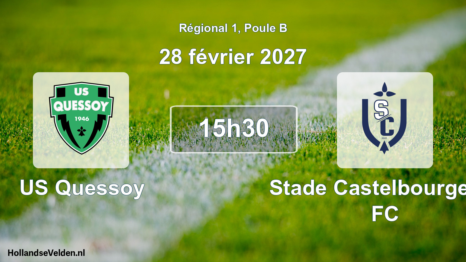 Match programmé: US Quessoy - Stade Castelbourgeois FC (28 février 2027)