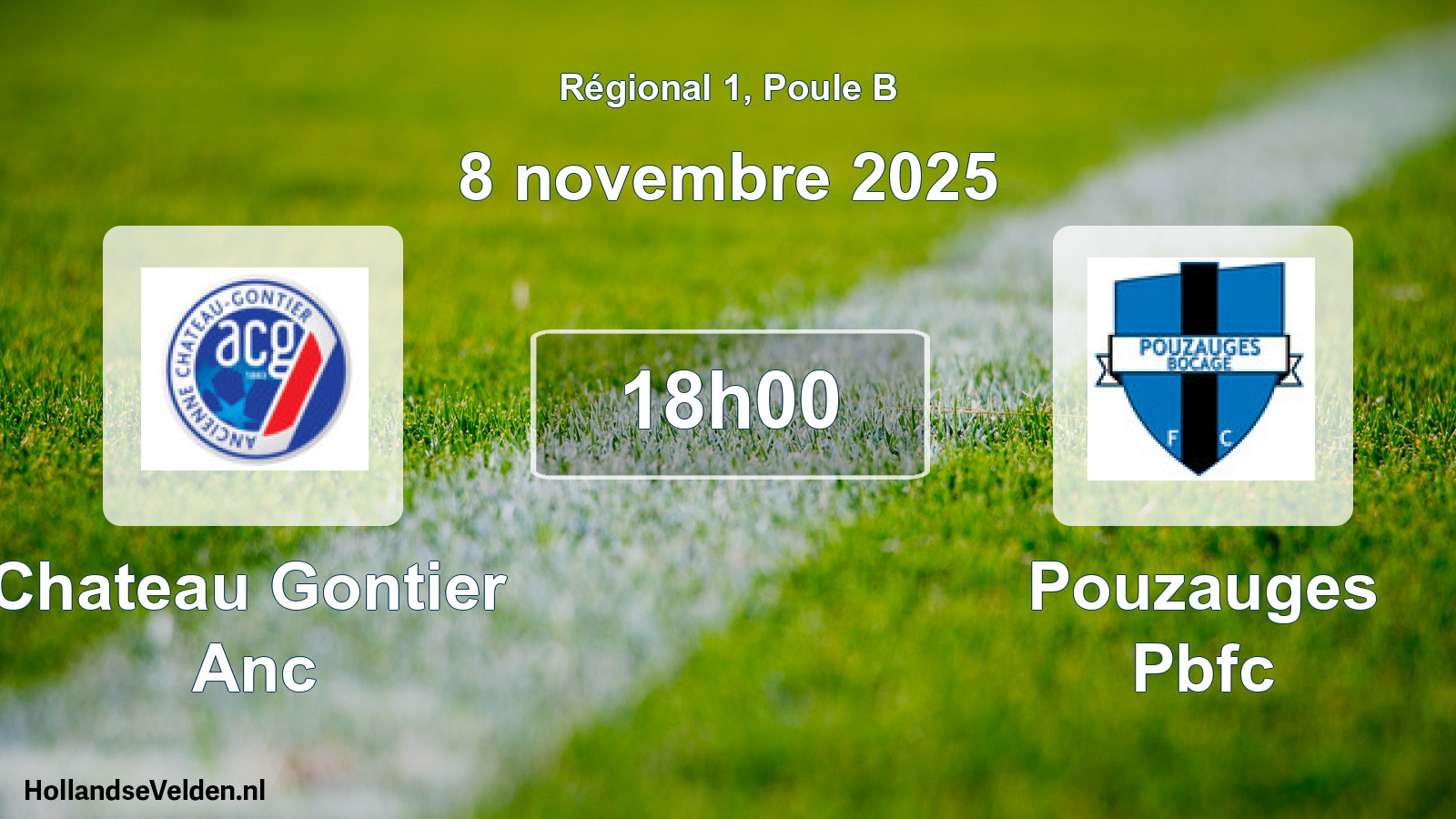 Geplande wedstrijd: Chateau Gontier Anc - Pouzauges Pbfc (8 novembre 2025)