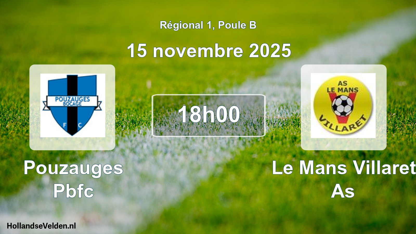 Geplande wedstrijd: Pouzauges Pbfc - Le Mans Villaret As (15 november 2025)