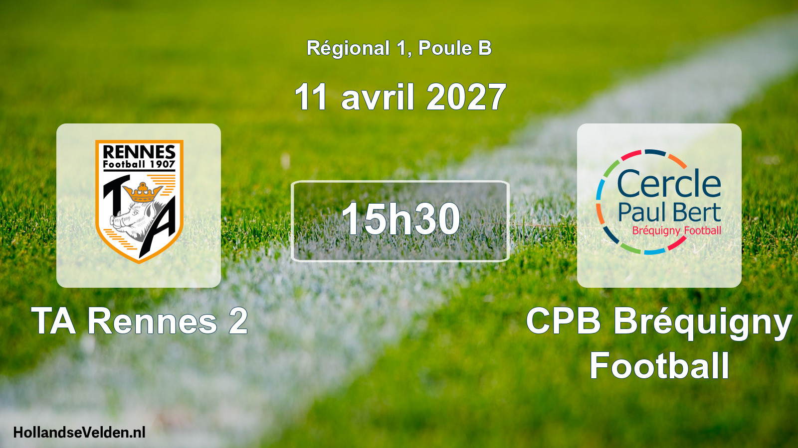 Match programmé: TA Rennes 2 - CPB Bréquigny Football (11 avril 2027)