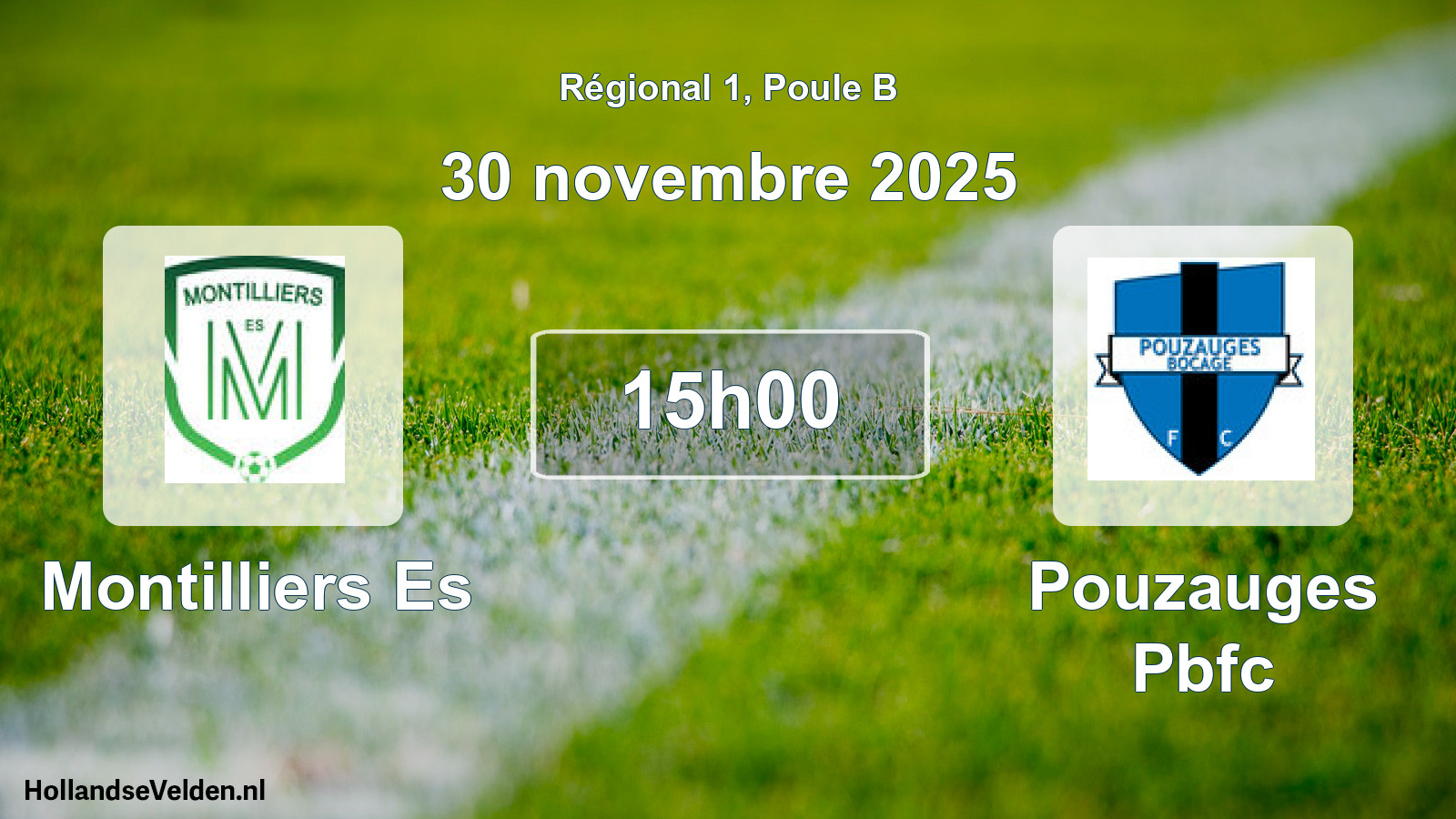 Geplande wedstrijd: Montilliers Es - Pouzauges Pbfc (30 november 2025)