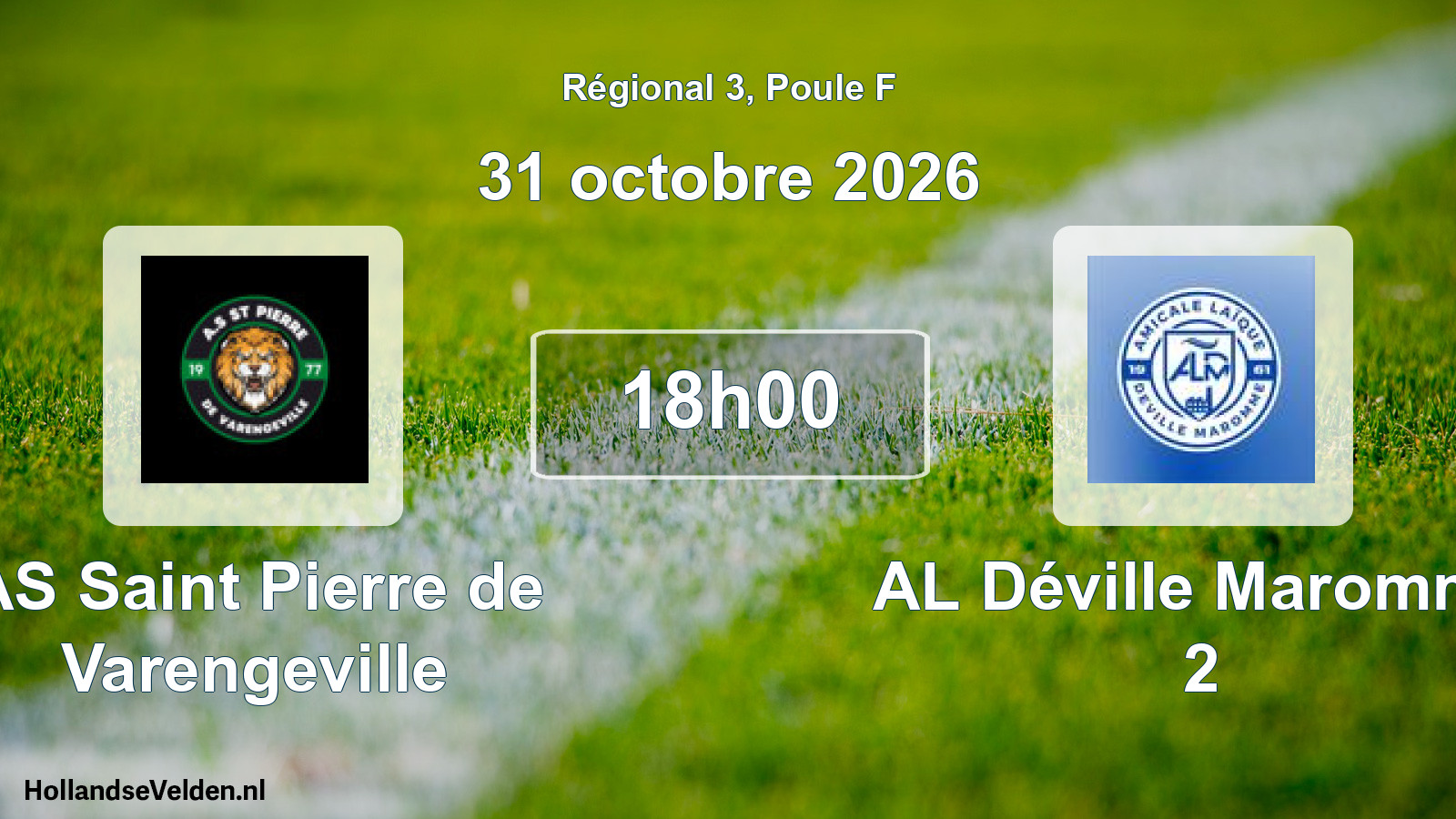 Scheduled Match: AS Saint Pierre de Varengeville - AL Déville Maromme 2 (31 October 2026)