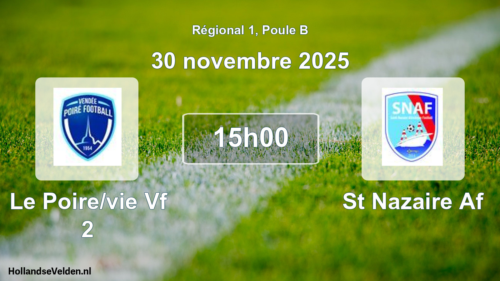 Scheduled Match: Le Poire/vie Vf 2 - St Nazaire Af (30 November 2025)