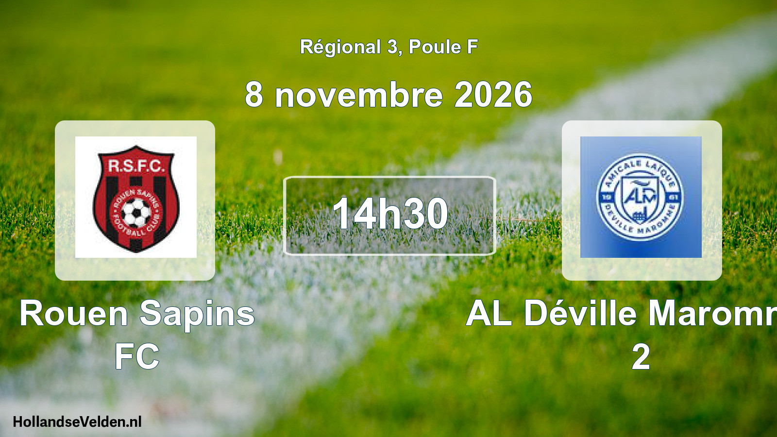 Scheduled Match: Rouen Sapins FC - AL Déville Maromme 2 (8 November 2026)
