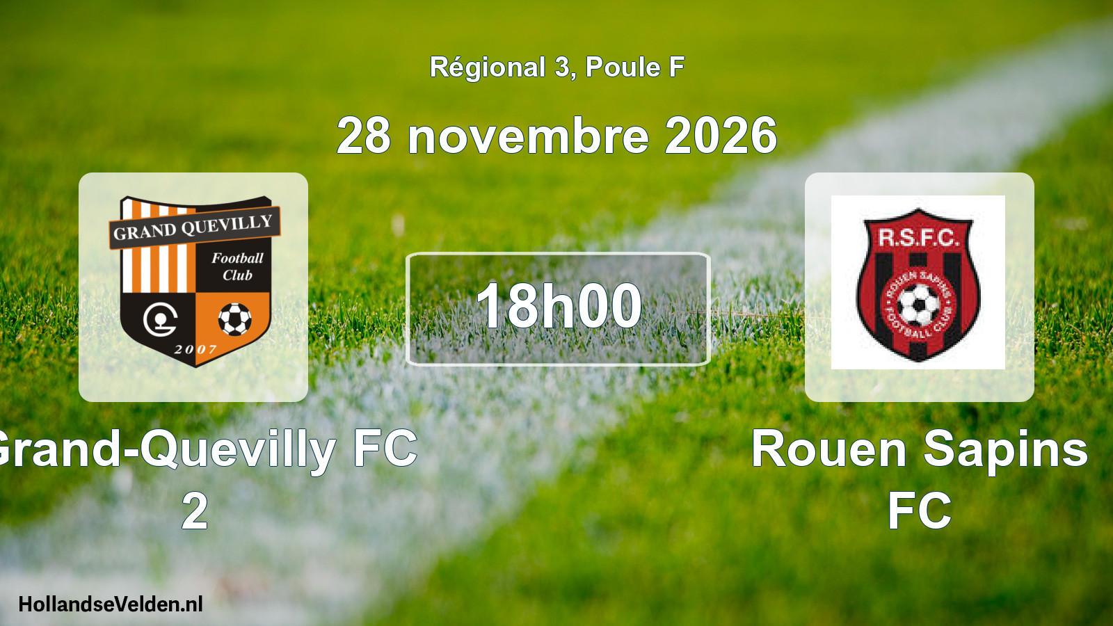 Scheduled Match: Grand-Quevilly FC 2 - Rouen Sapins FC (28 November 2026)