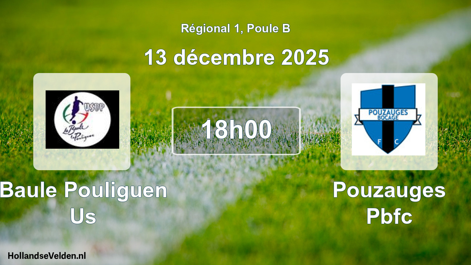 Geplande wedstrijd: Baule Pouliguen Us - Pouzauges Pbfc (13 december 2025)