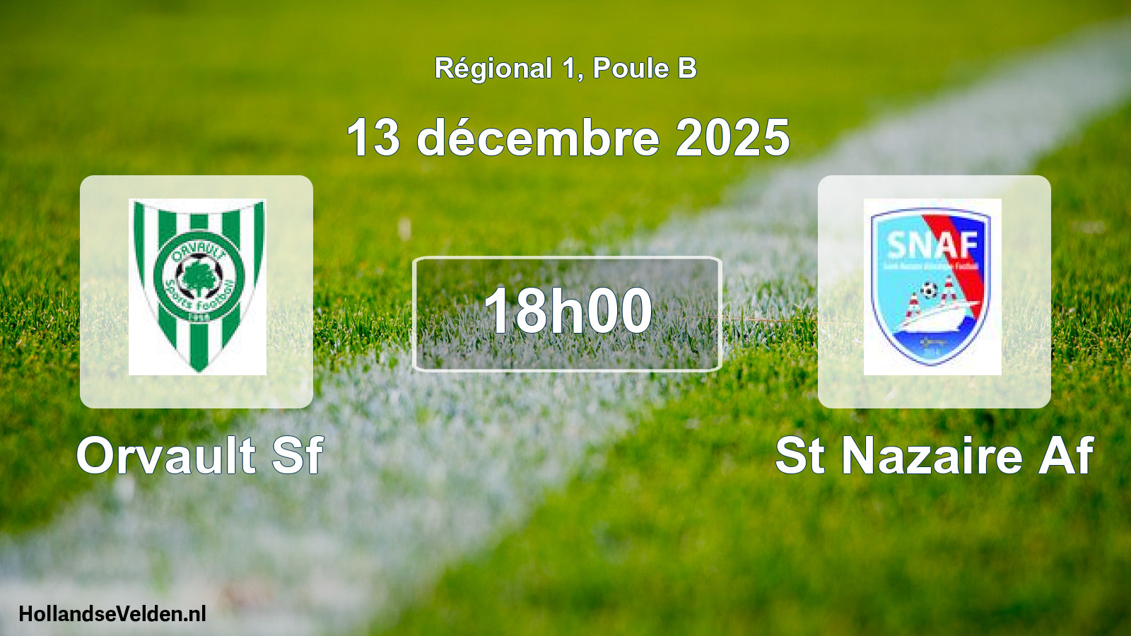 Geplande wedstrijd: Orvault Sf - St Nazaire Af (13 december 2025)