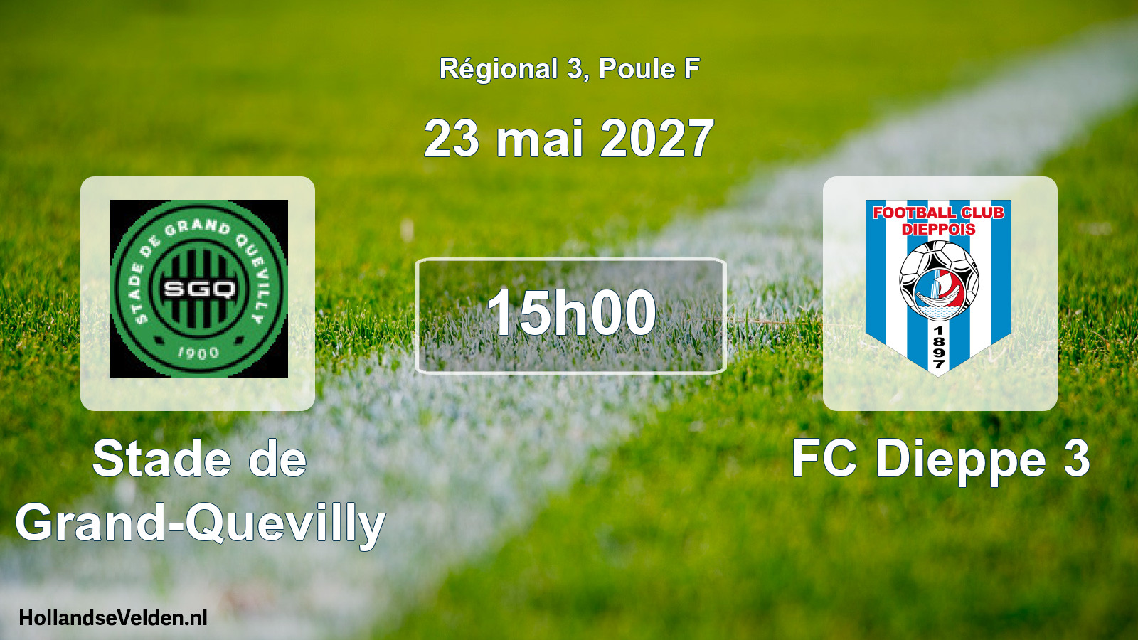 Match programmé: Stade de Grand-Quevilly - FC Dieppe 3 (23 mai 2027)