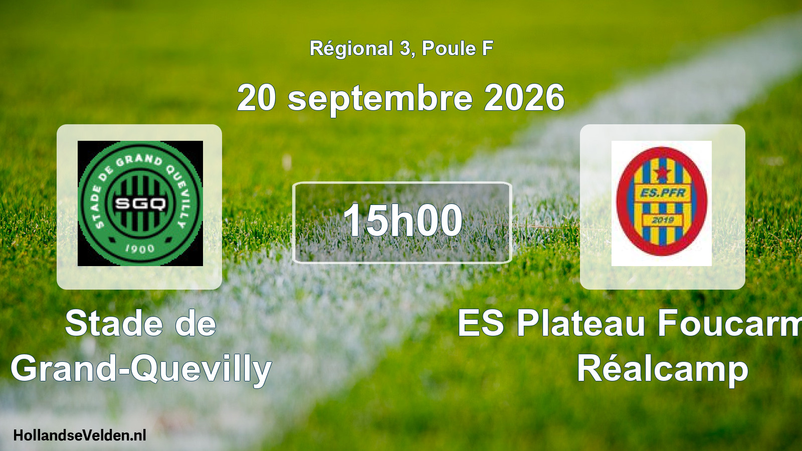 Scheduled Match: Stade de Grand-Quevilly - ES Plateau Foucarmont Réalcamp (20 September 2026)