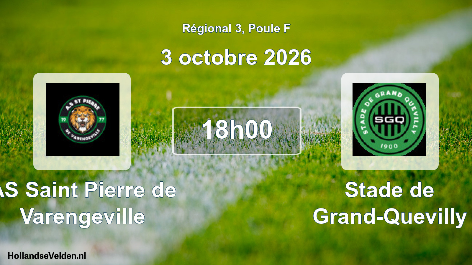 Scheduled Match: AS Saint Pierre de Varengeville - Stade de Grand-Quevilly (3 October 2026)