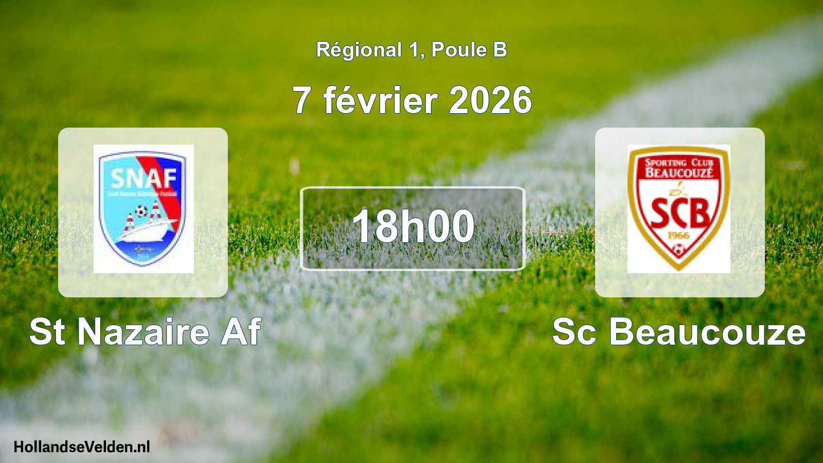 Scheduled Match: St Nazaire Af - Sc Beaucouze (7 February 2026)